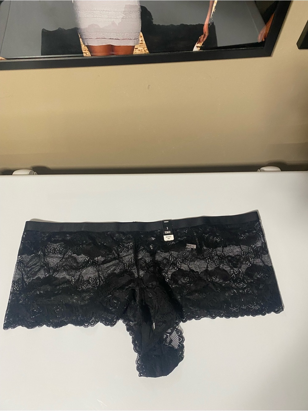 Black Lace Boyshorts Underwear